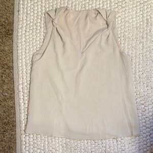 Elegant Knot Cream Sleeveless Top